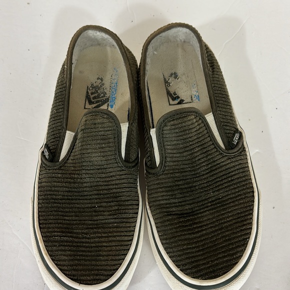 Vans Olive Corduroy Slip on Shoes M6.5 W8 - Picture 3 of 14